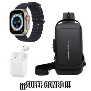 Combo Bolso 37cm Reloj T800 I12