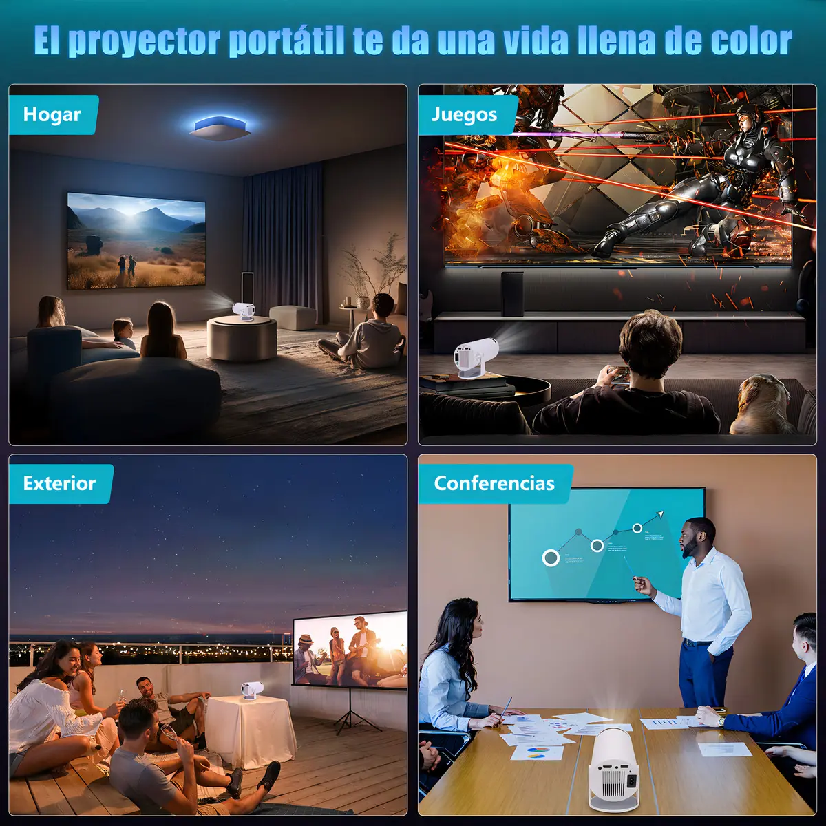 Proyector Con Juegos Hy300 Plus Led - Imagen 4